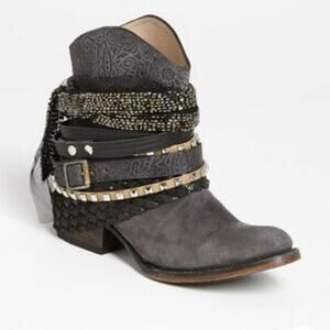 FREEBIRD by Steven Black Leather Boots  MEZCAL  Ankle Boots   Size 6   EUC